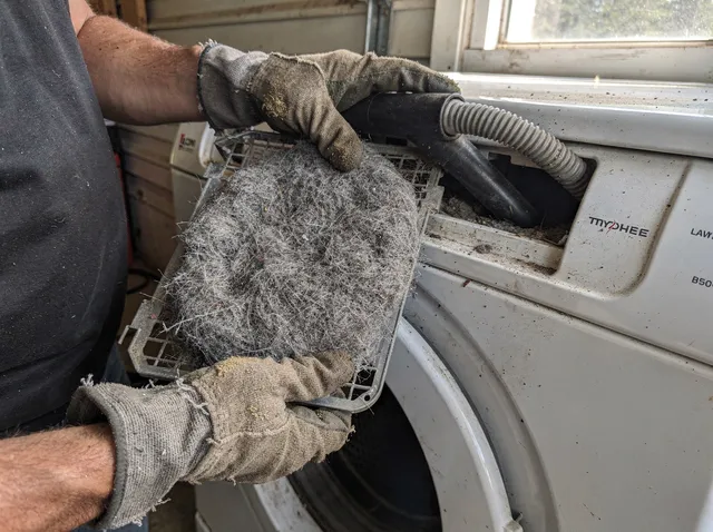 Cleaning Dryer Lint Trap in Wilmington