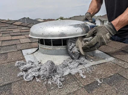 Cleaning Dryer Vent On Roof in Wilmington