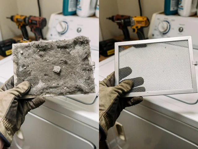 Professional lint trap cleaning by Wilmington Dryer Vent Cleaning in Wilmington