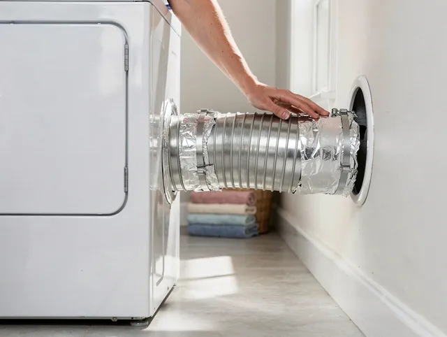 Professional dryer vent hose installation by Wilmington Dryer Vent Cleaning in Wilmington