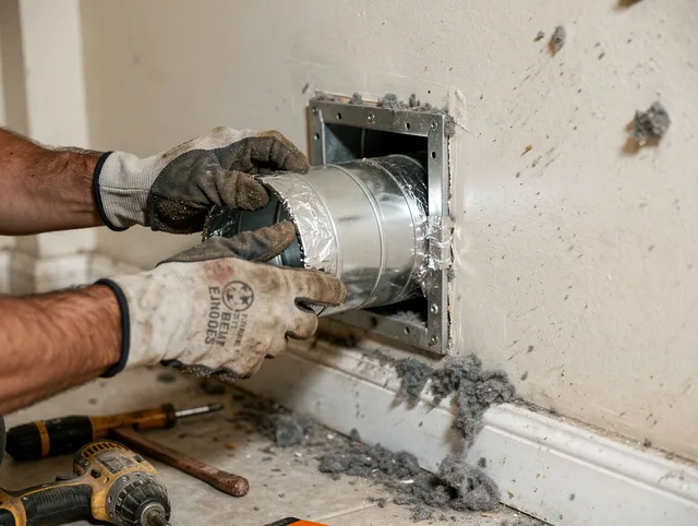 Professional dryer vent repair and installation by Wilmington Dryer Vent Cleaning in Wilmington